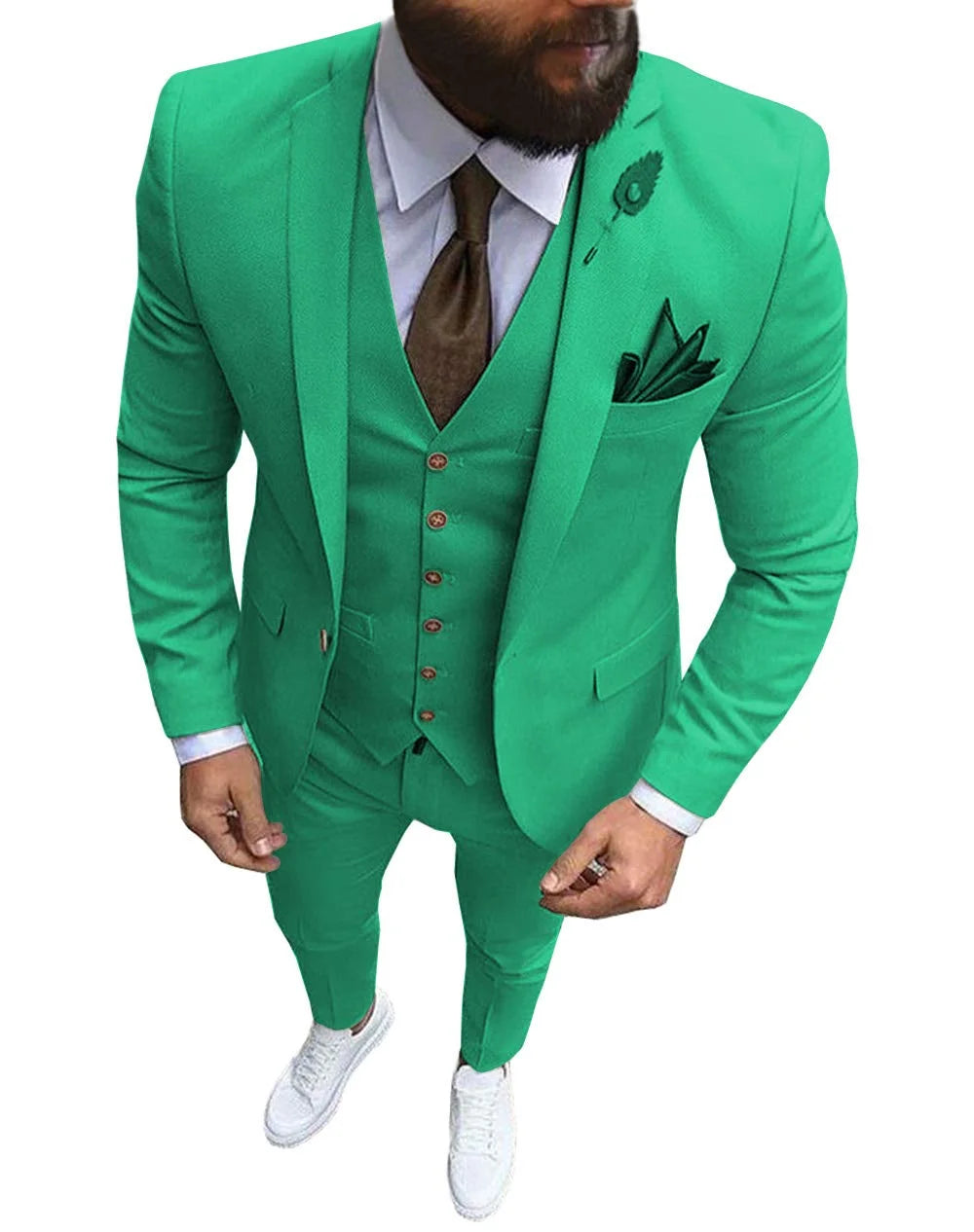 Tuxedo Slim Fit 3 Piece Groom Wedding Suits