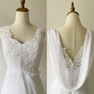 Sexy V-neck Court Train Backless Ball Gown