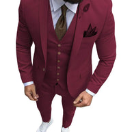 Tuxedo Slim Fit 3 Piece Groom Wedding Suits