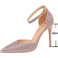 Elegant Crystal Pumps 10cm Wedding Heels