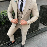 Tuxedo Slim Fit 3 Piece Groom Wedding Suits