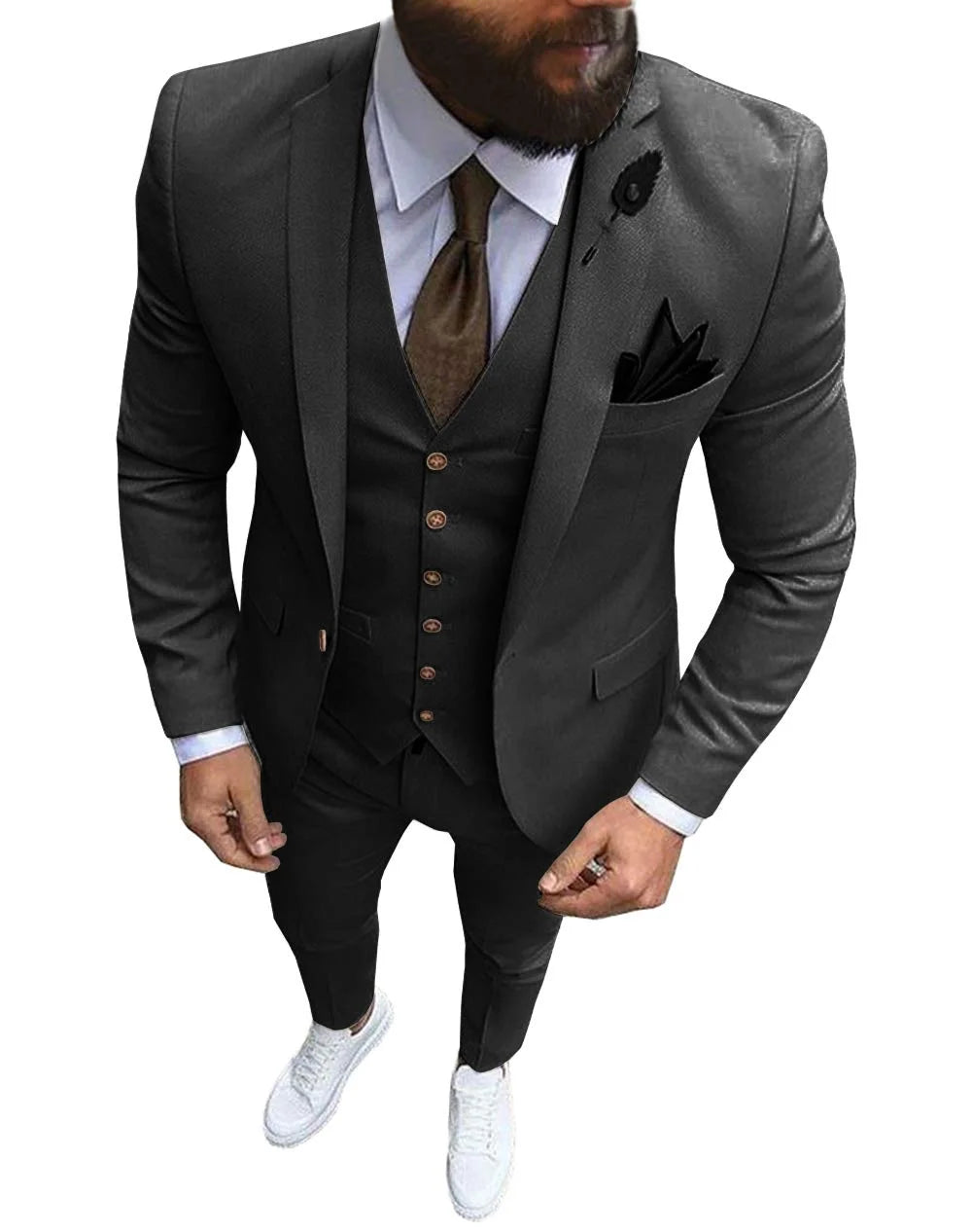 Tuxedo Slim Fit 3 Piece Groom Wedding Suits