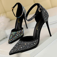 Elegant Crystal Pumps 10cm Wedding Heels