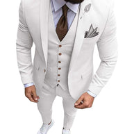 Tuxedo Slim Fit 3 Piece Groom Wedding Suits
