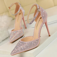 Elegant Crystal Pumps 10cm Wedding Heels