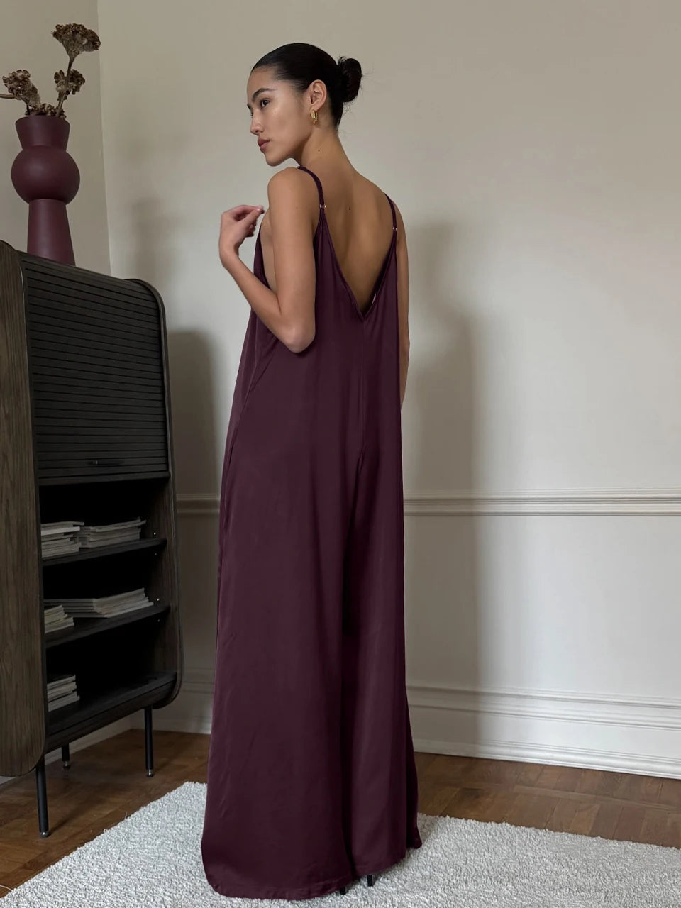 V-Neck Spaghetti-Strap Slip Nightgown