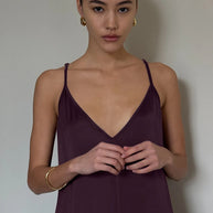 V-Neck Spaghetti-Strap Slip Nightgown