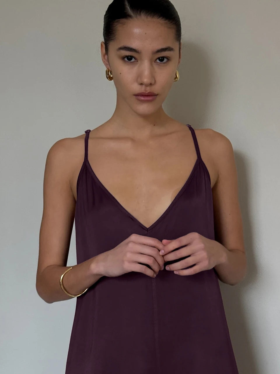 V-Neck Spaghetti-Strap Slip Nightgown