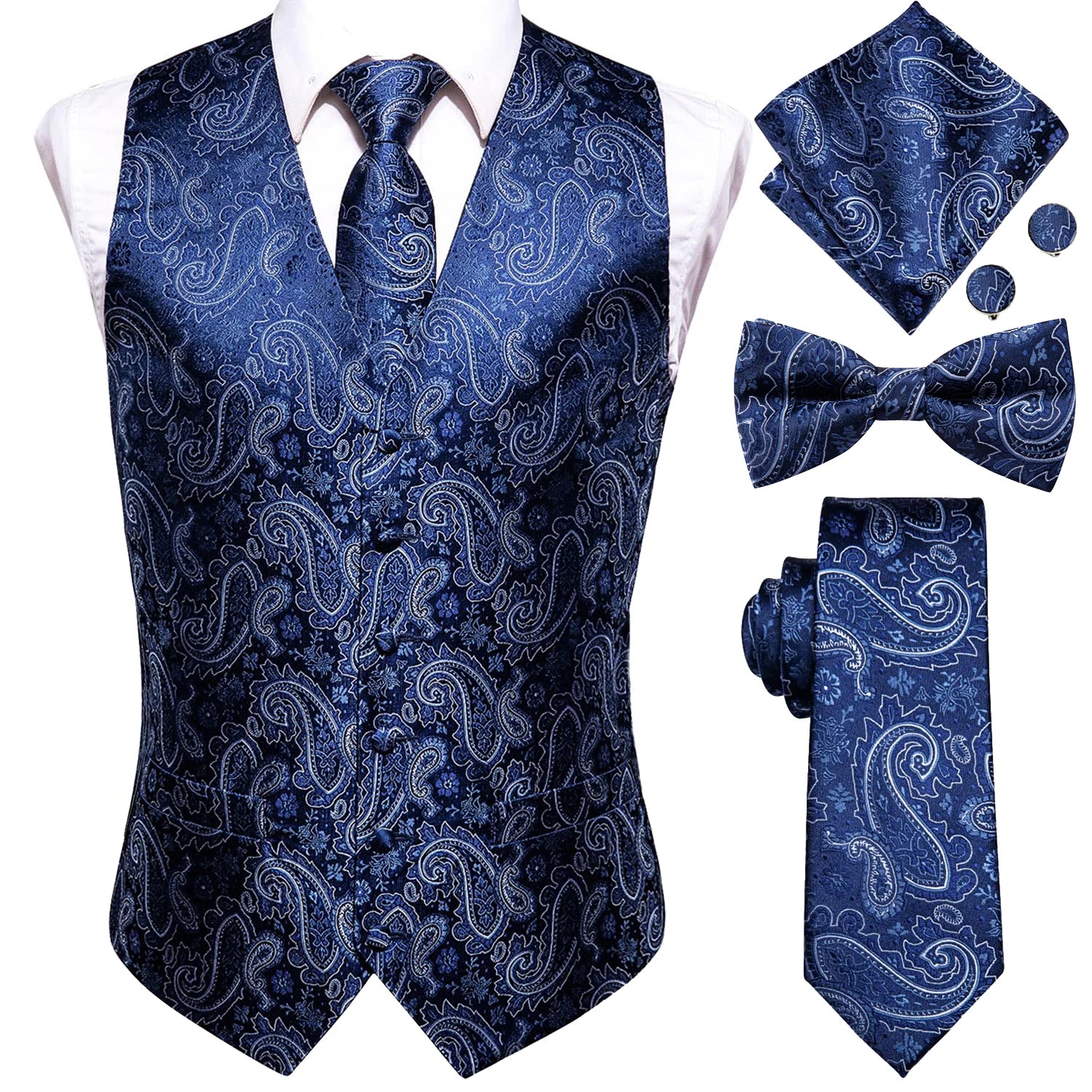 Luxury Silk Men’s Vest Set