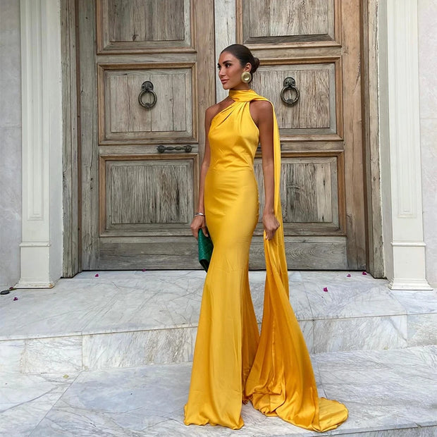 Sexy Satin Ribbon Party Dress For Women