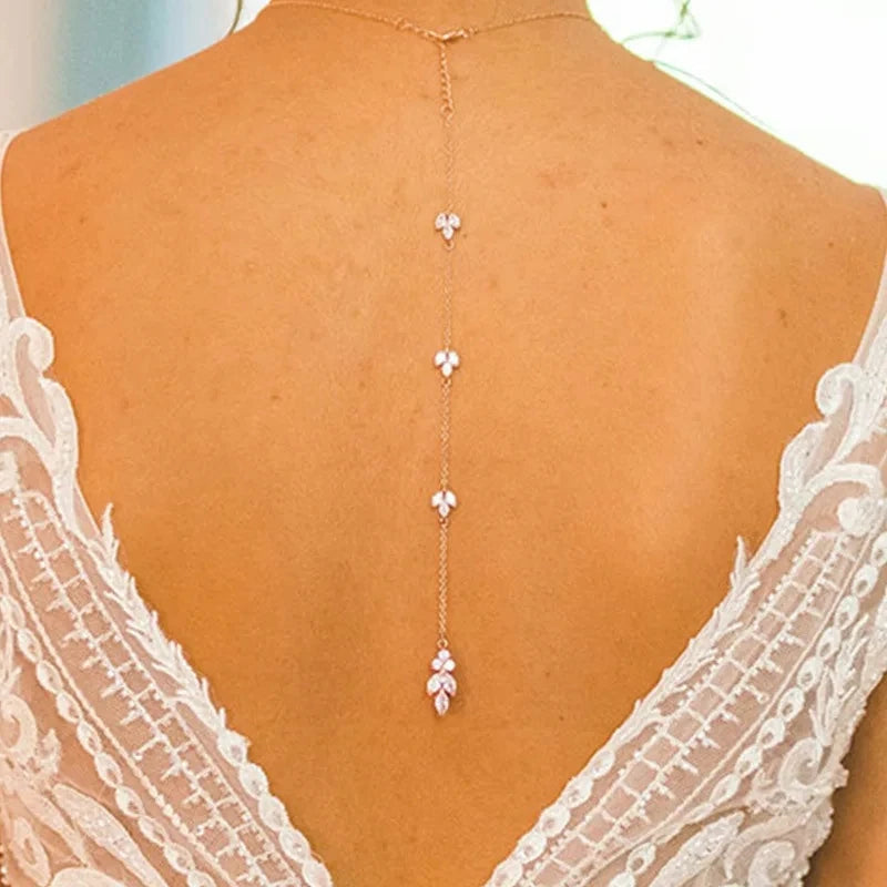 Long Drop CZ Body Chain Jewelry