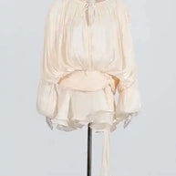 Solid Blouse Mini Dresses For Women
