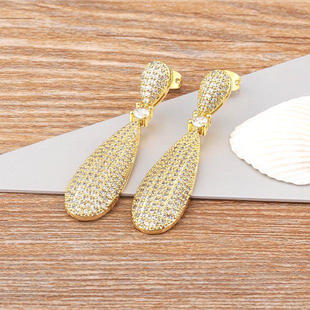 Delicate Shiny Zircon Earrings for Women