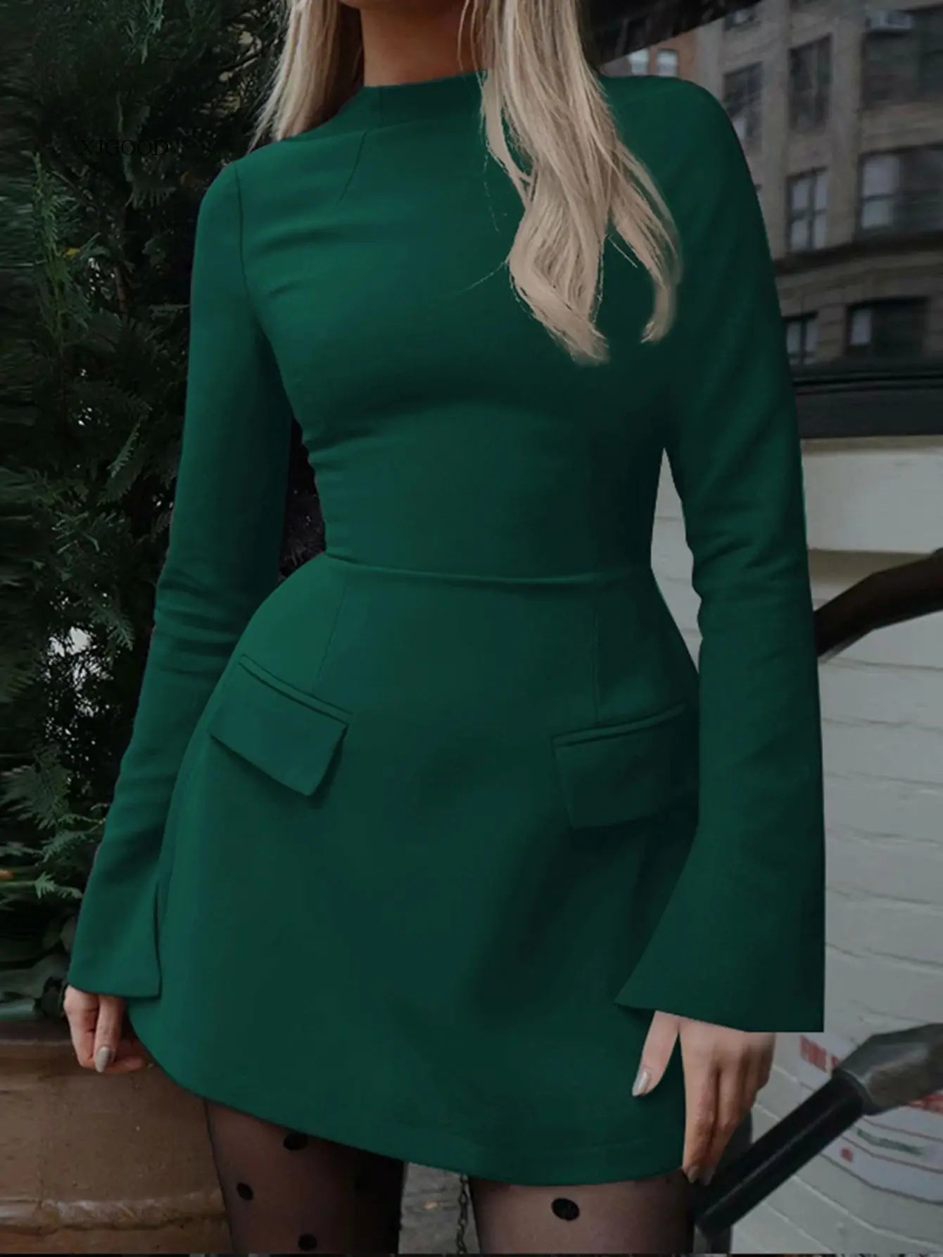 Waist-Cinched Midi Dress for Fall & Winter