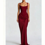 Square-Neck Fishtail Formal Dress