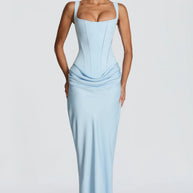 Square-Neck Fishtail Formal Dress