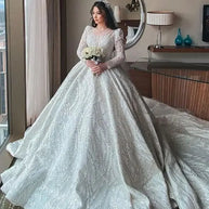 Crystal Beaded Dubai Bridal Dress