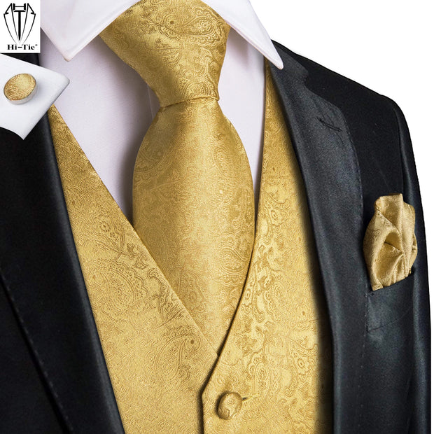 Luxury Silk Men’s Vest Set