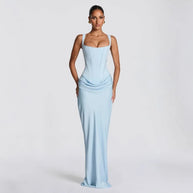 Square-Neck Fishtail Formal Dress