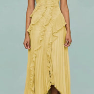 Elegant Lotus Edge Maxi Dress