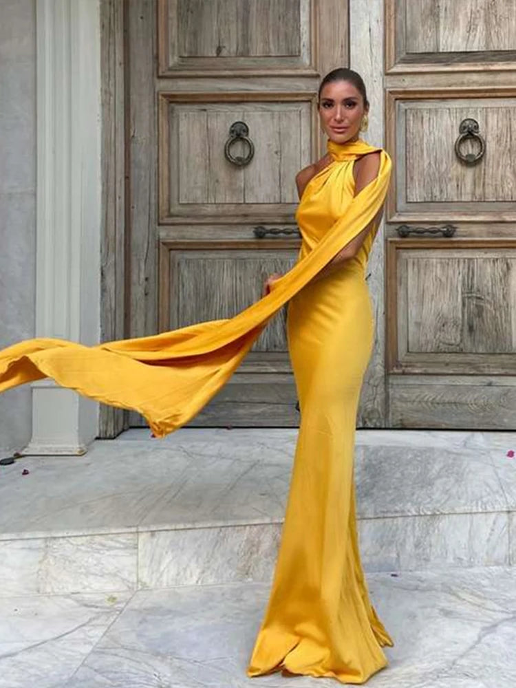 Sexy Satin Ribbon Party Dress For Women