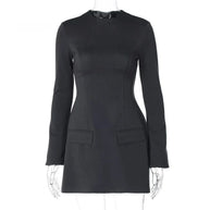 Waist-Cinched Midi Dress for Fall & Winter