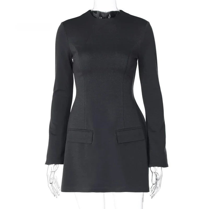 Waist-Cinched Midi Dress for Fall & Winter