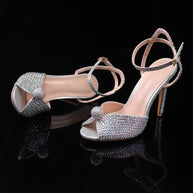 Summer Elegant High heels Crystal Wedding Banquet Bridal Shoes