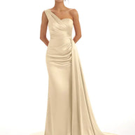 Satin One-Shoulder Bridesmaid Dresses