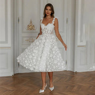 Woman Knee Length Corset Prom Dress