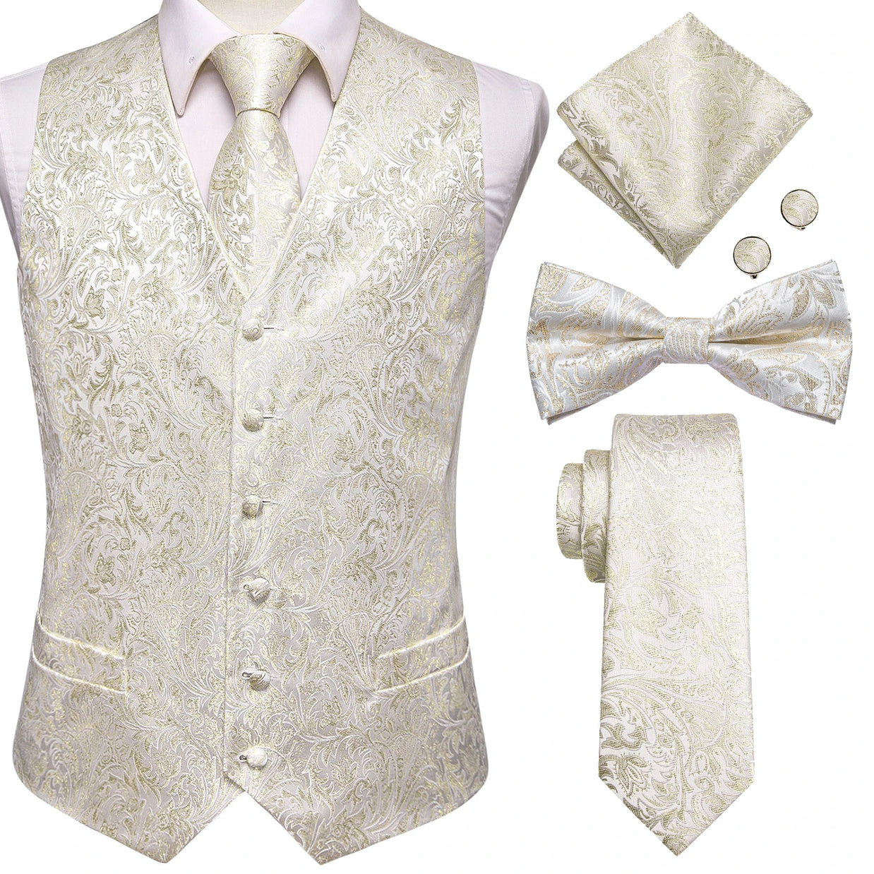 Luxury Silk Men’s Vest Set