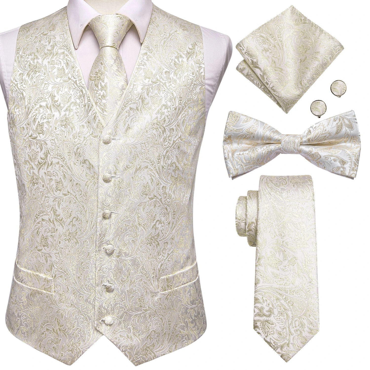 Luxury Silk Men’s Vest Set