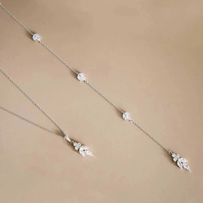 Long Drop CZ Body Chain Jewelry