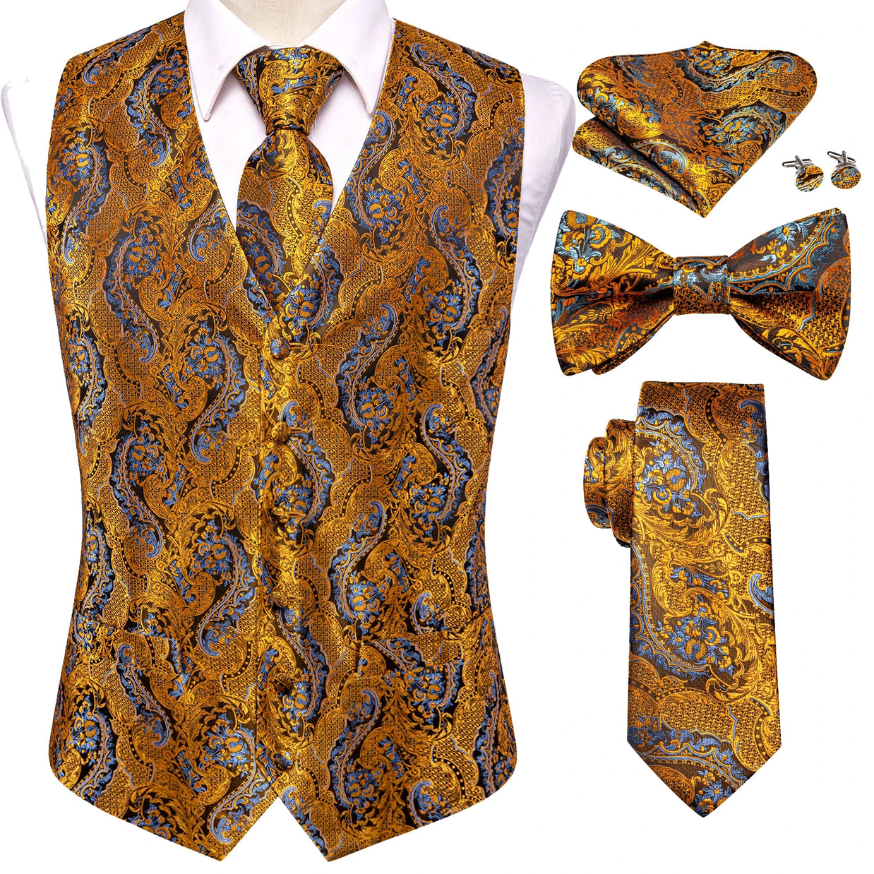 Luxury Silk Men’s Vest Set