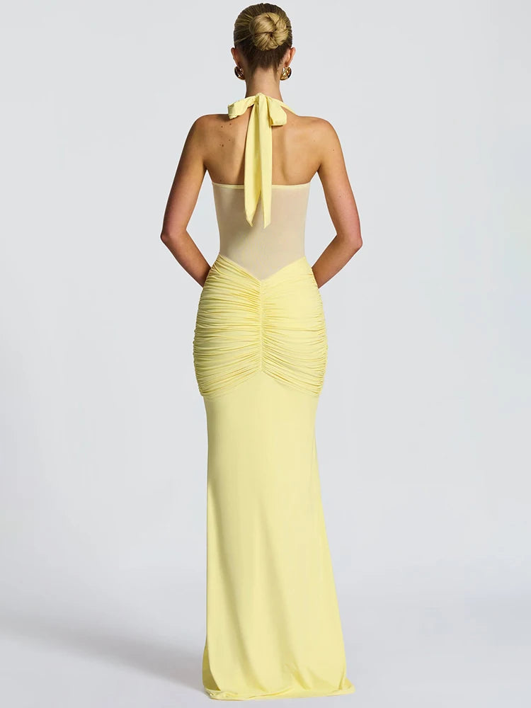 Off-shoulder Sleeveless Ruched Draped Bodycon Club Party Dress