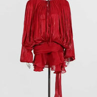 Solid Blouse Mini Dresses For Women