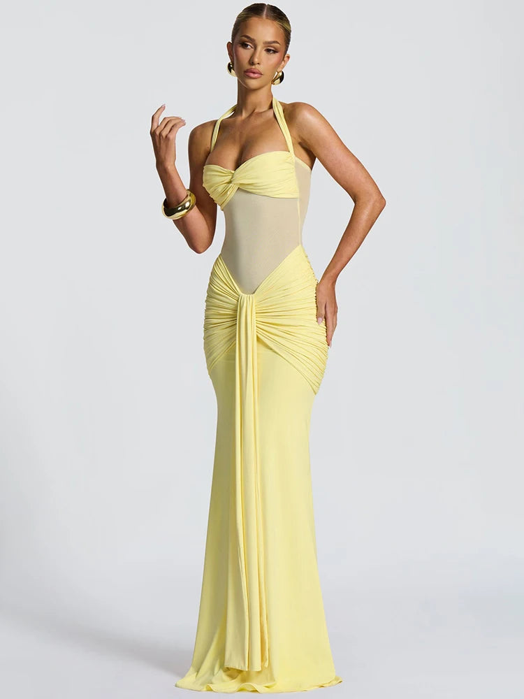 Off-shoulder Sleeveless Ruched Draped Bodycon Club Party Dress
