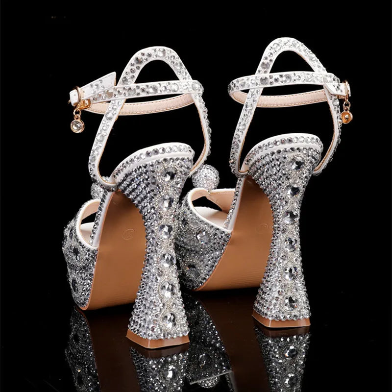 Luxury Full Rhinestones Women Wedding  Shoes