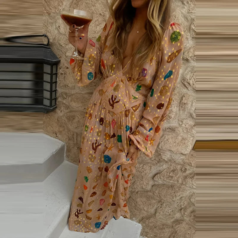 Fashion Hight Waist Pleated Chiffon Party Dress