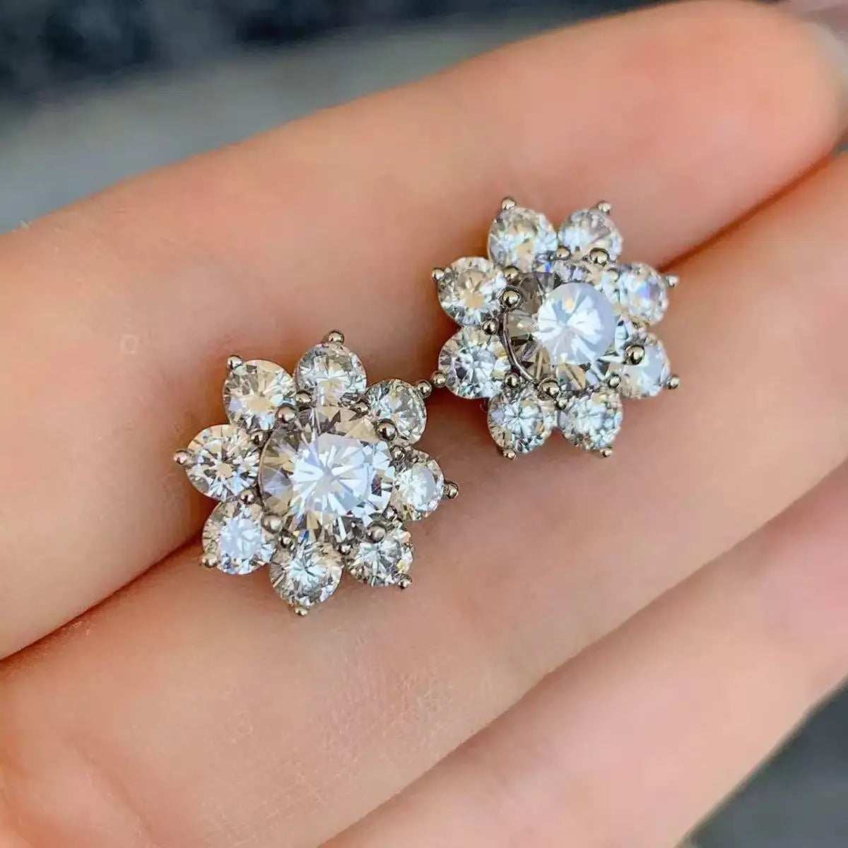 Luxury Moissanite Stud Earrings