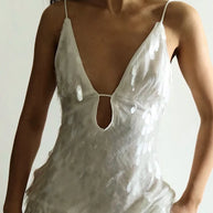 Women Sequin Sling Maxi Dress