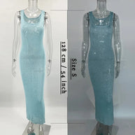 Women's Sexy Sleeveless Glitter Dress