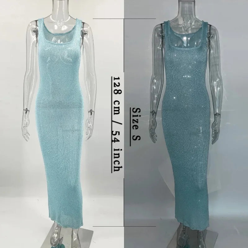Women's Sexy Sleeveless Glitter Dress