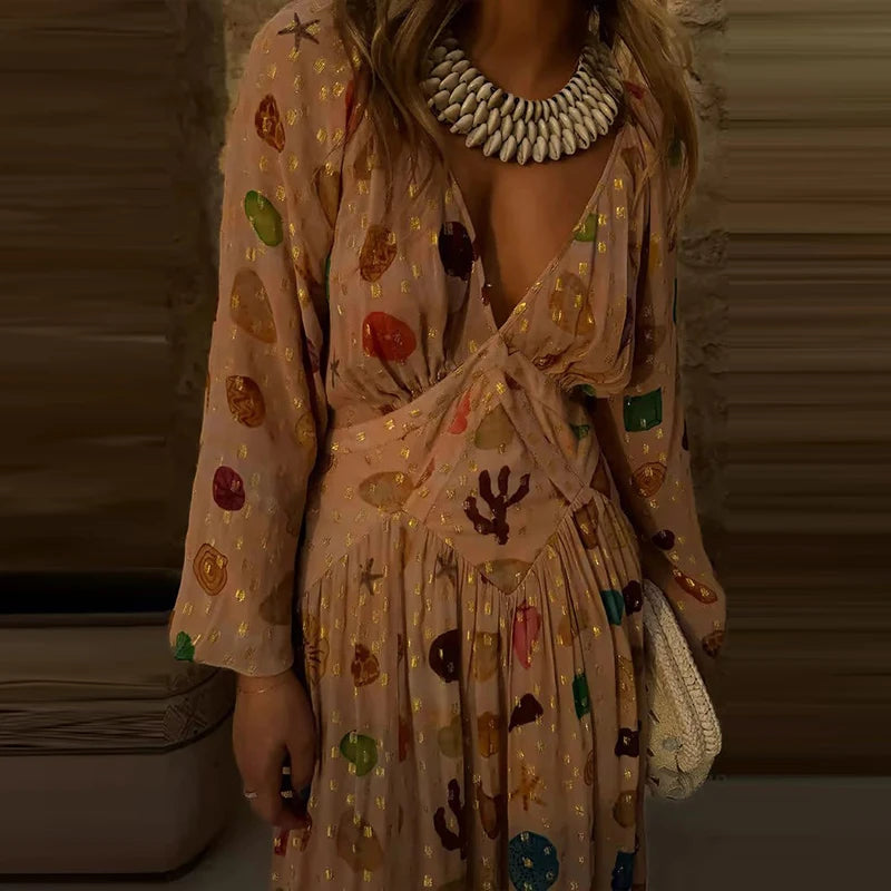 Fashion Hight Waist Pleated Chiffon Party Dress