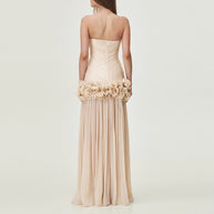 Solid Spliced Fungus Slimming Dresses for Women