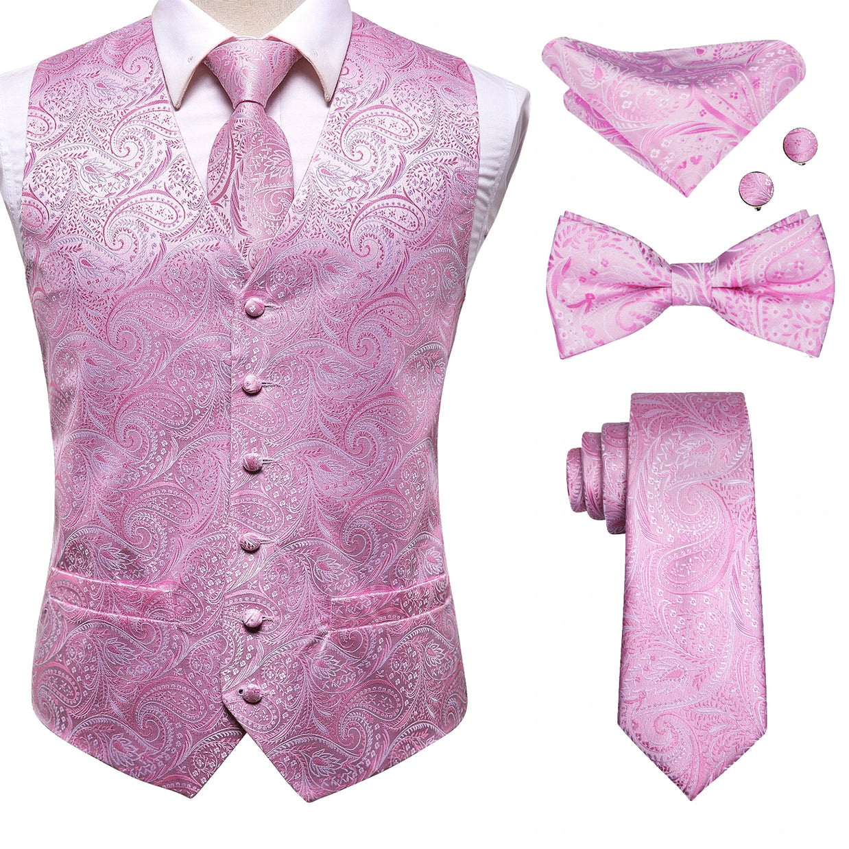 Luxury Silk Men’s Vest Set