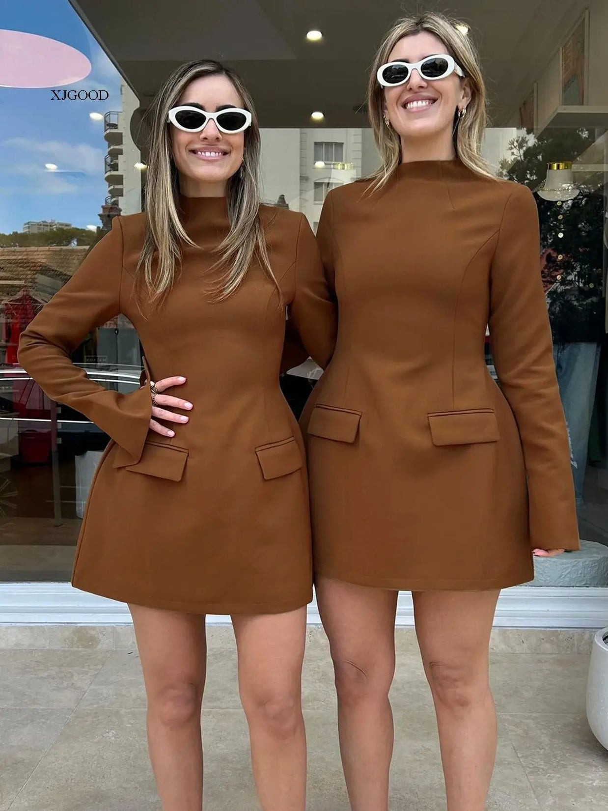 Waist-Cinched Midi Dress for Fall & Winter