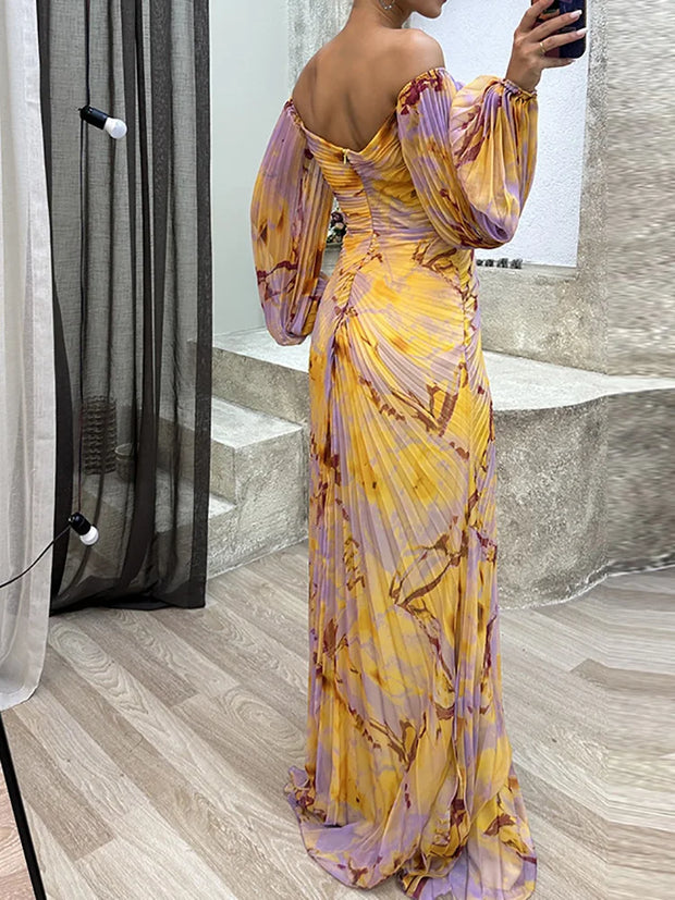 V-Neck Sexy Split Maxi Dress