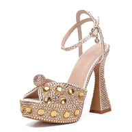 Luxury Full Rhinestones Women Wedding  Shoes