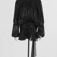 Solid Blouse Mini Dresses For Women